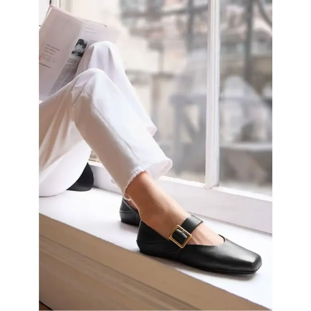 New Franco Sarto Oakes Mary Jane Black Leather 8.5M - Picture 3 of 9